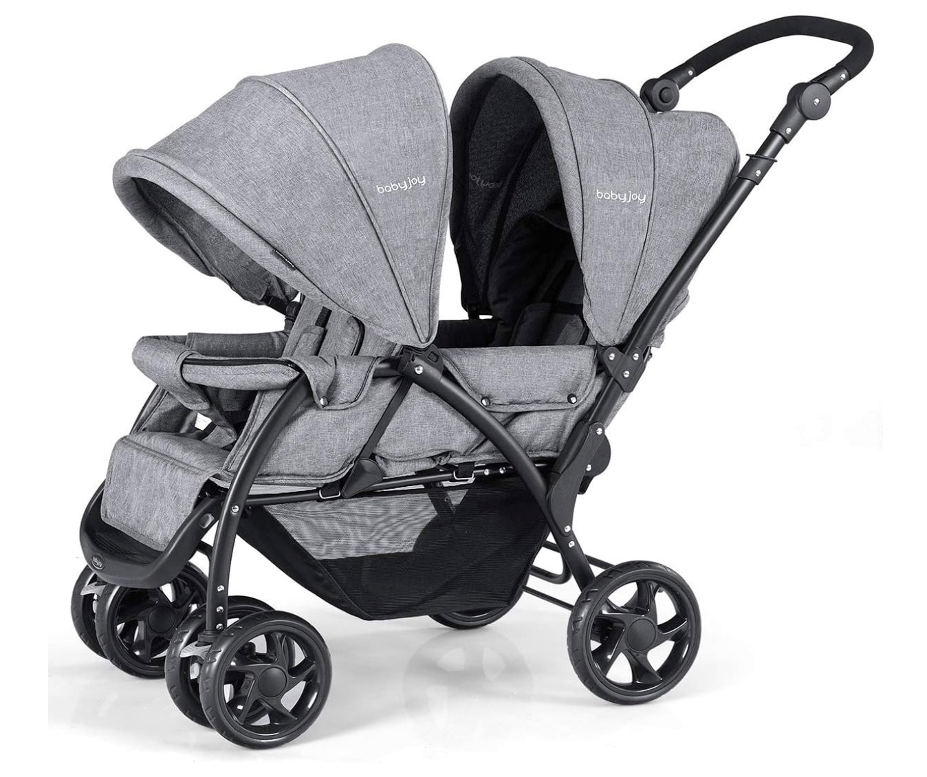 poussette double couleur grise