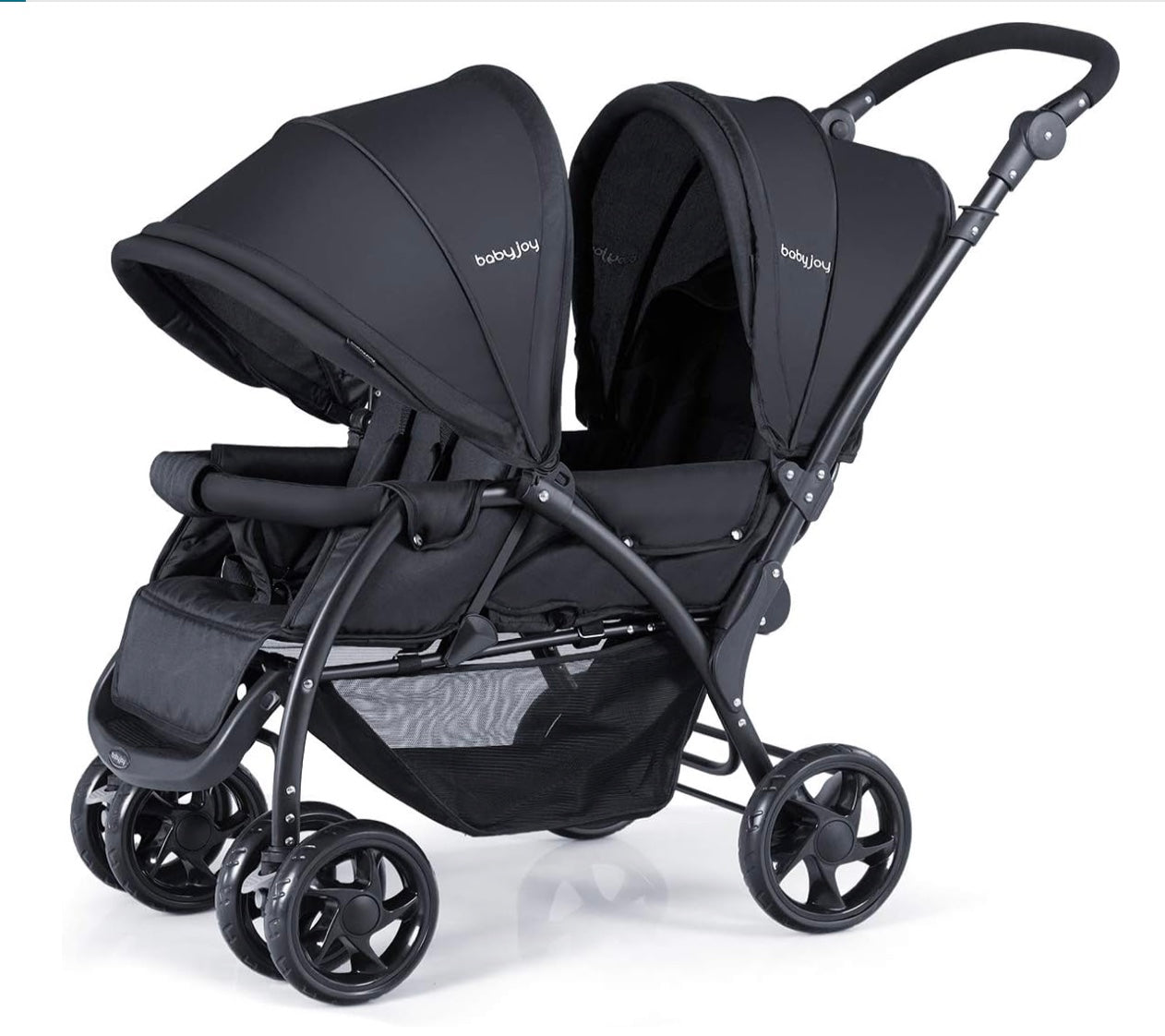 poussette double de couleur noire