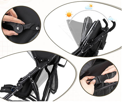 poussette double détails