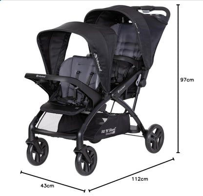 poussette double dimensions