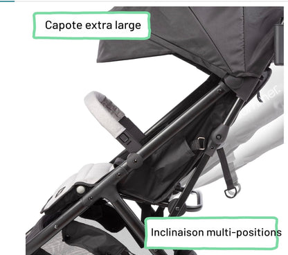 poussette avec une inclinaison multi-positions