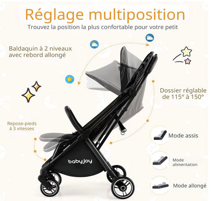 poussette multipositon