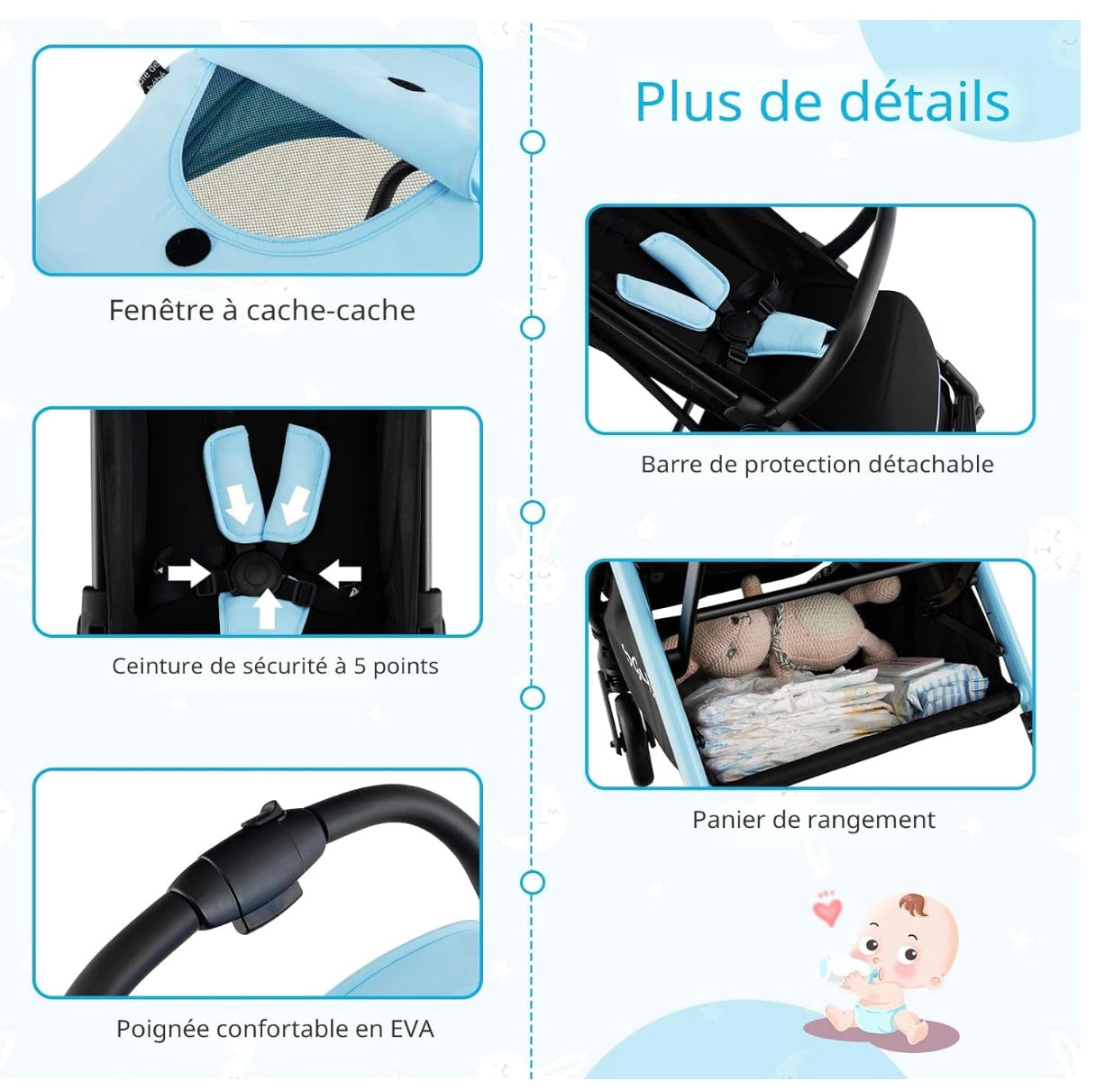 poussette poigné confortable