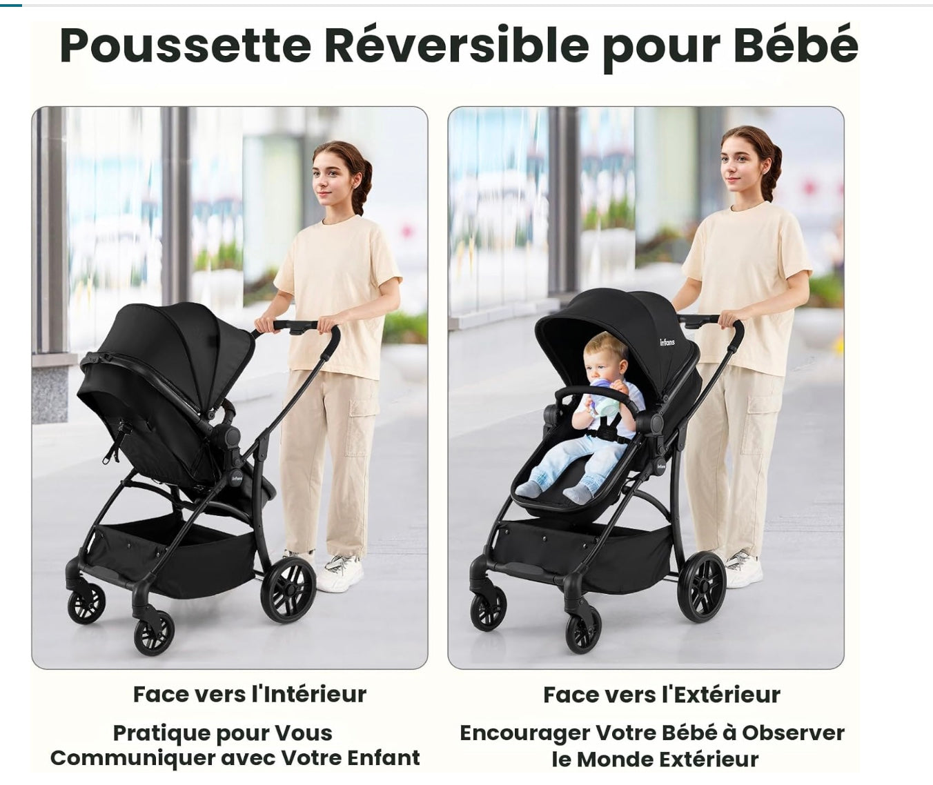 poussette réversible pour bébé