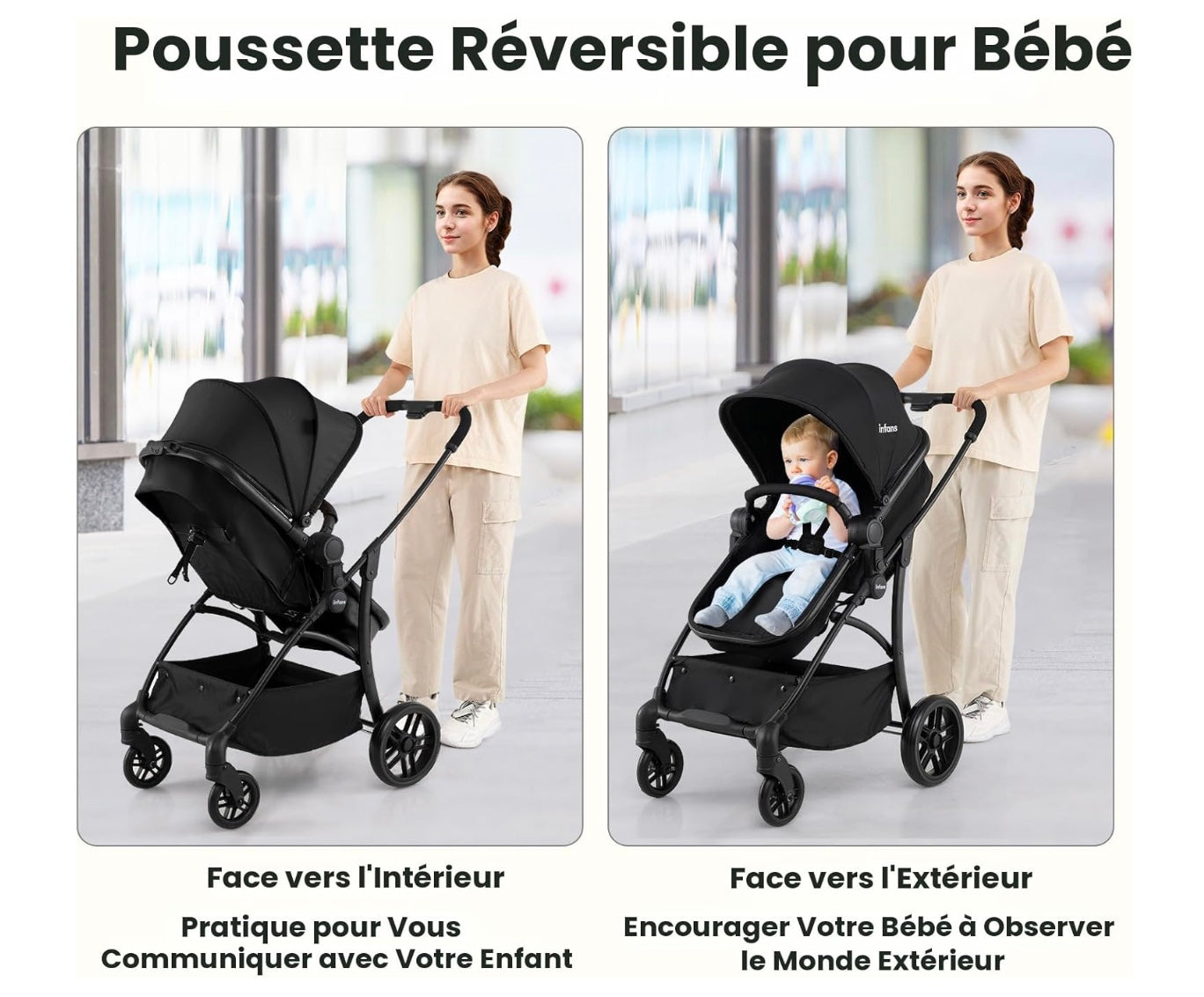 poussette réversible pour bébé