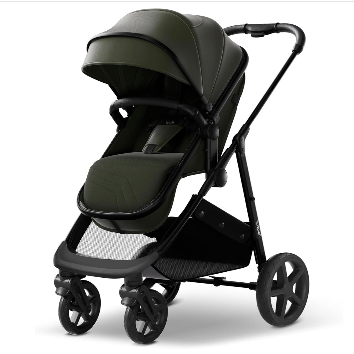 poussette vert d'olive