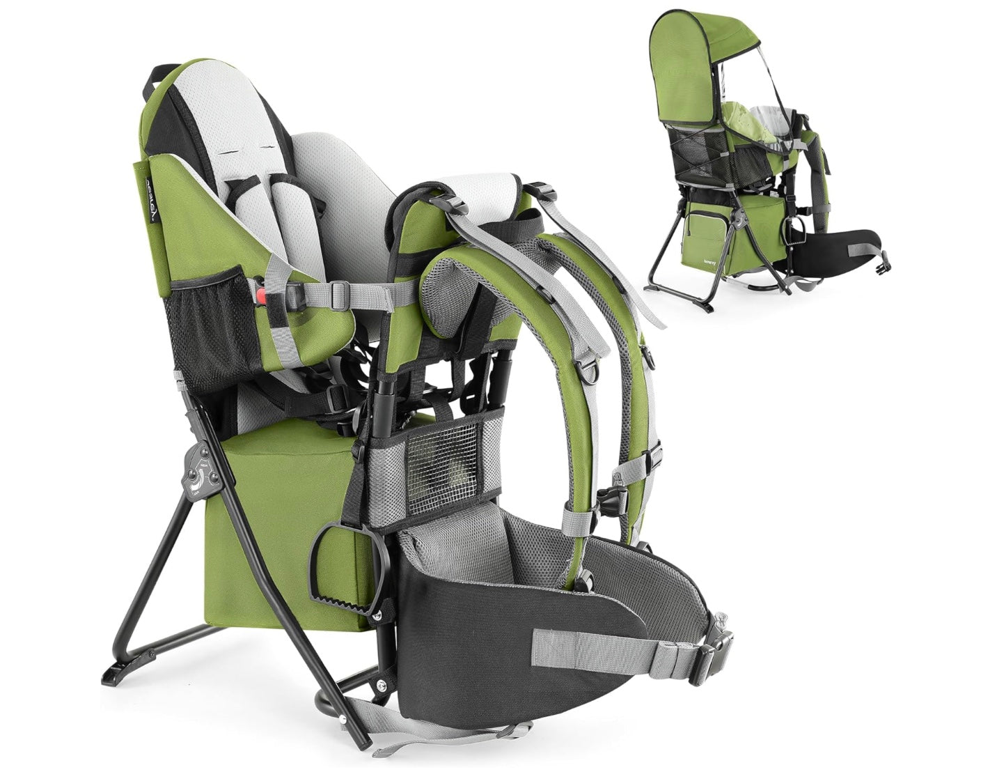 randonnée porte bébé vert exploration