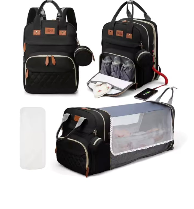 sac à dos à langer noir