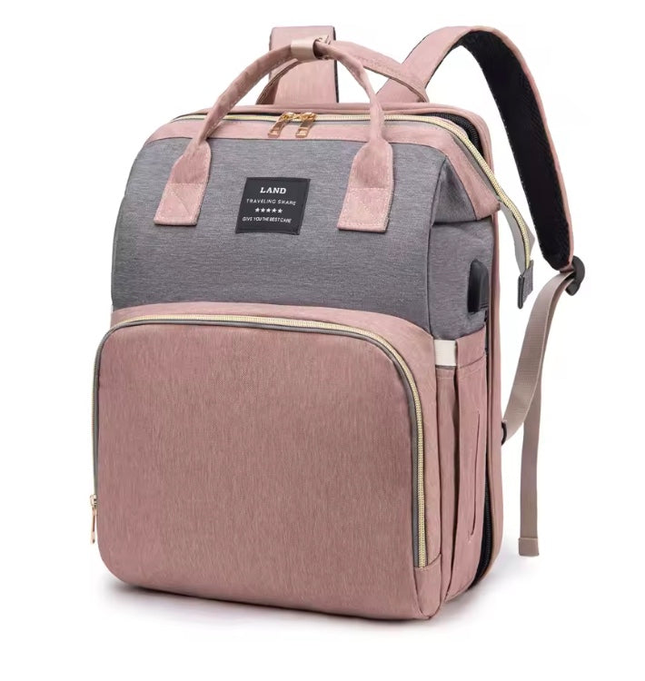 sac à dos à langer rose