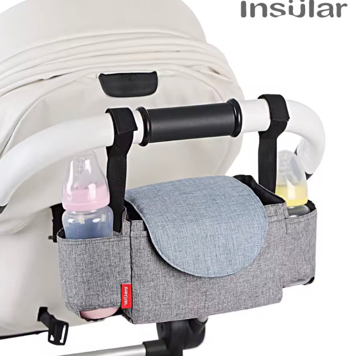 sac à langer gris bleu