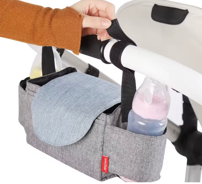 sac à langer gris sangle pour poussette