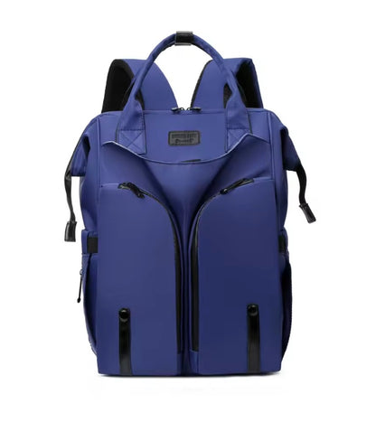 sac à dos à langer bleu pratique