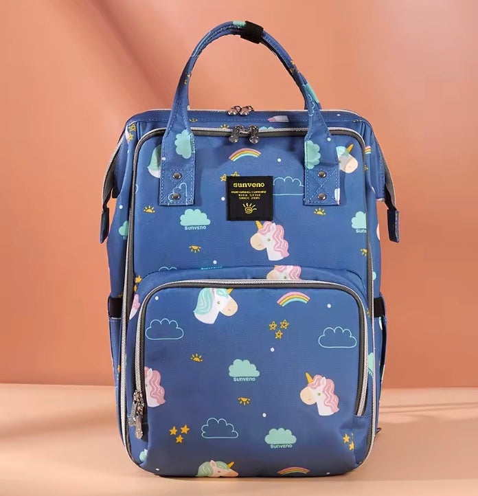 sac à dos à langer bleu