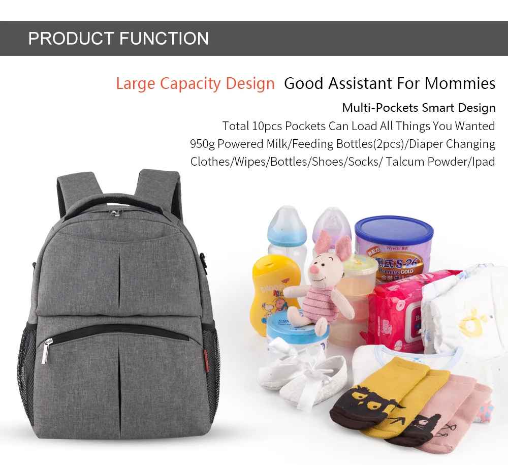 sac à dos à langer grande capacité
