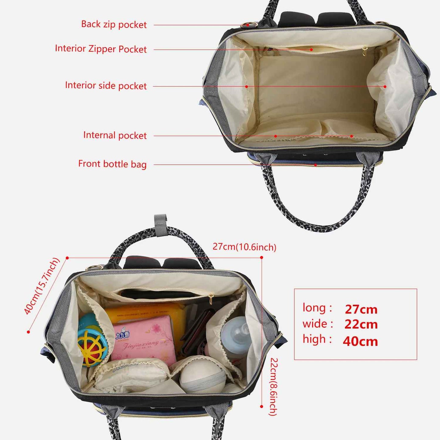 sac à dos à langer grande espace