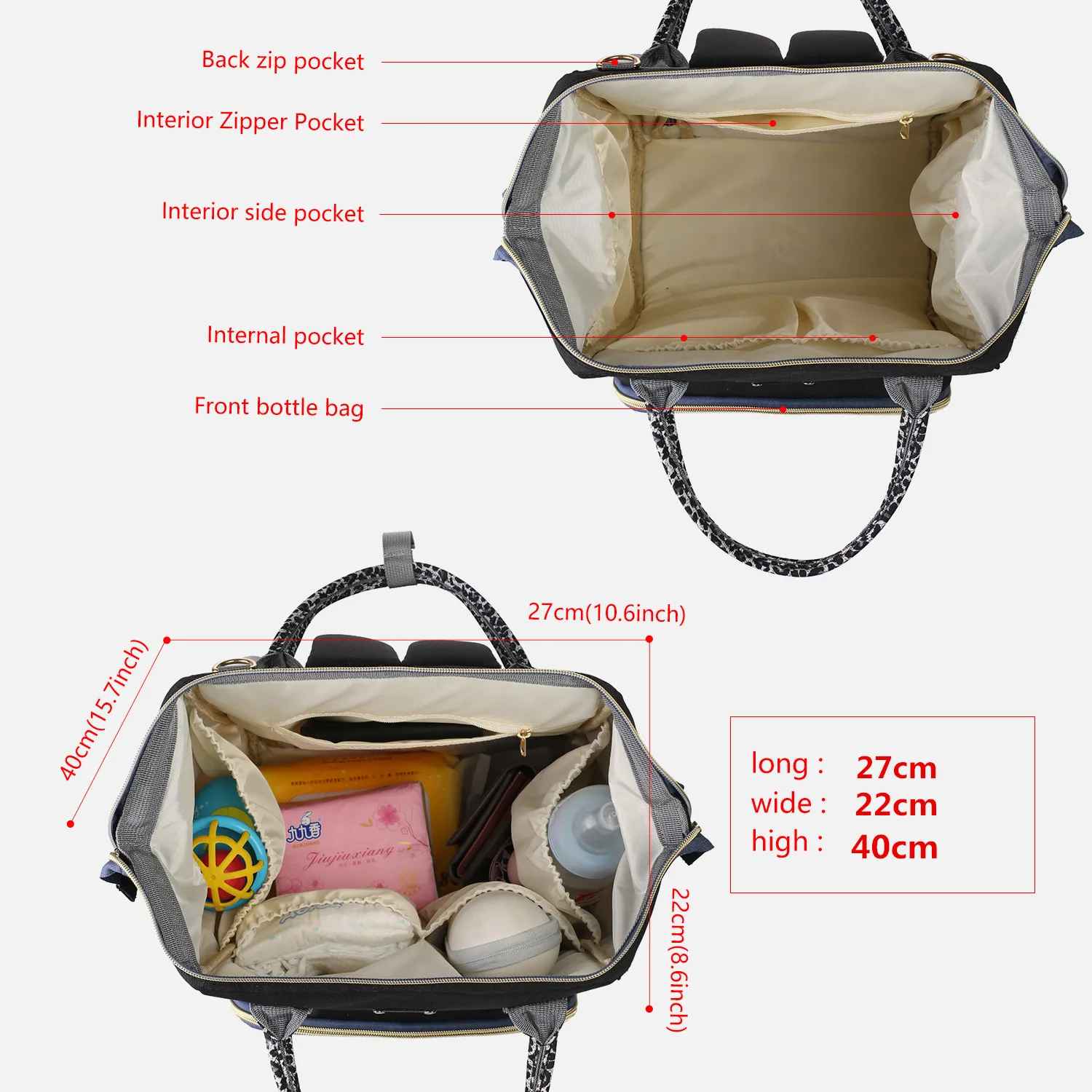 sac à dos à langer grande espace