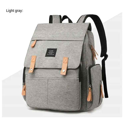 sac à dos à langer gris pale