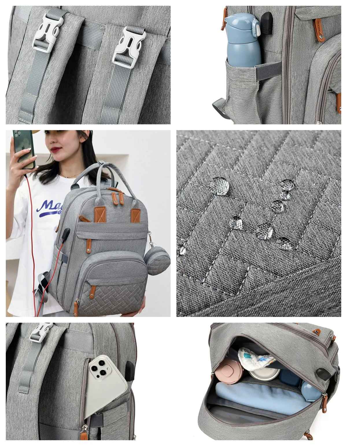 sac à dos à langer imperméable