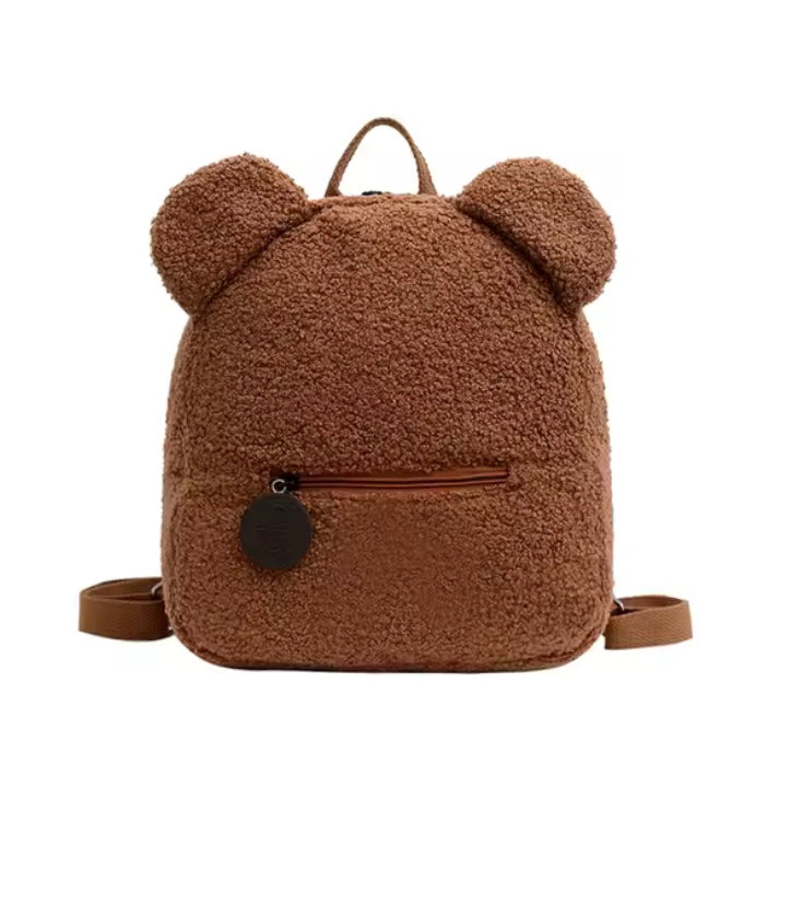 sac à dos à langer marron