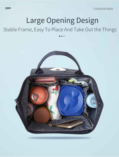 sac à dos à langer noir organisateur