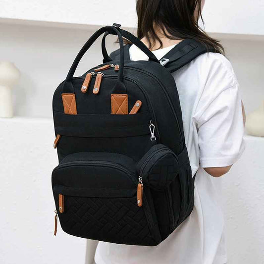 sac à dos à langer noir pratique