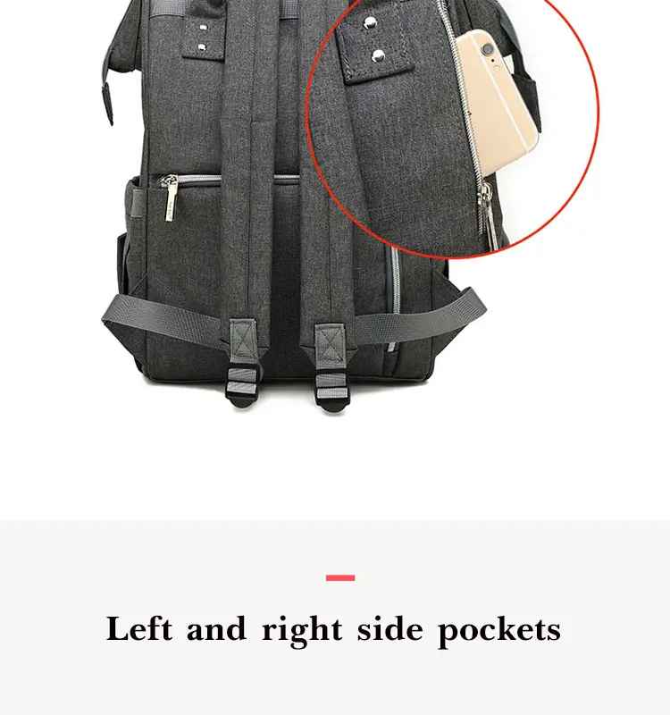 sac à dos à langer poche extérieur