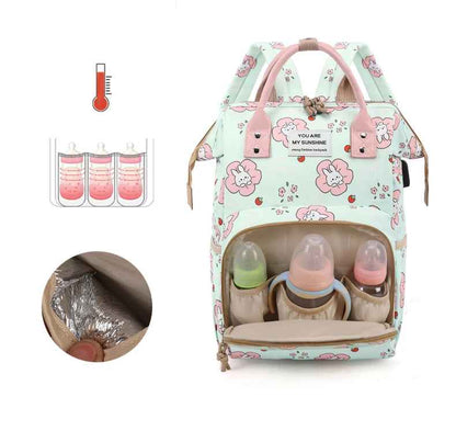 sac à dos à langer poches isothermes biberons