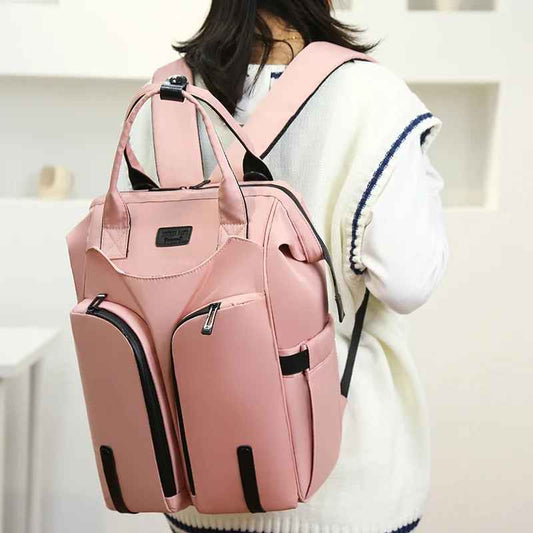 sac à dos à langer rose