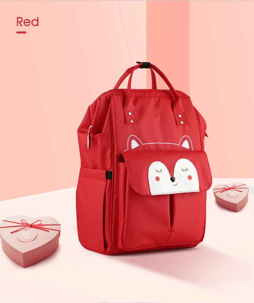 sac à dos à langer rouge