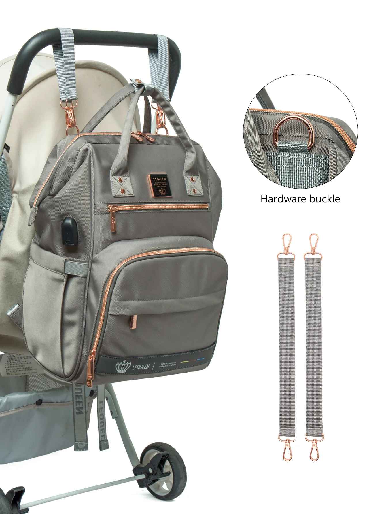 sac à dos à langer sangle pour poussette