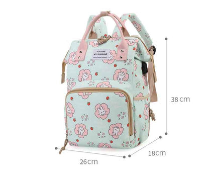 sac à dos à langer vers rose