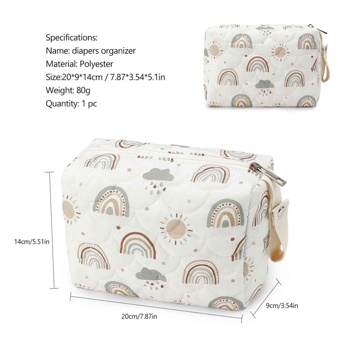 sac à langer arc-en-ciel