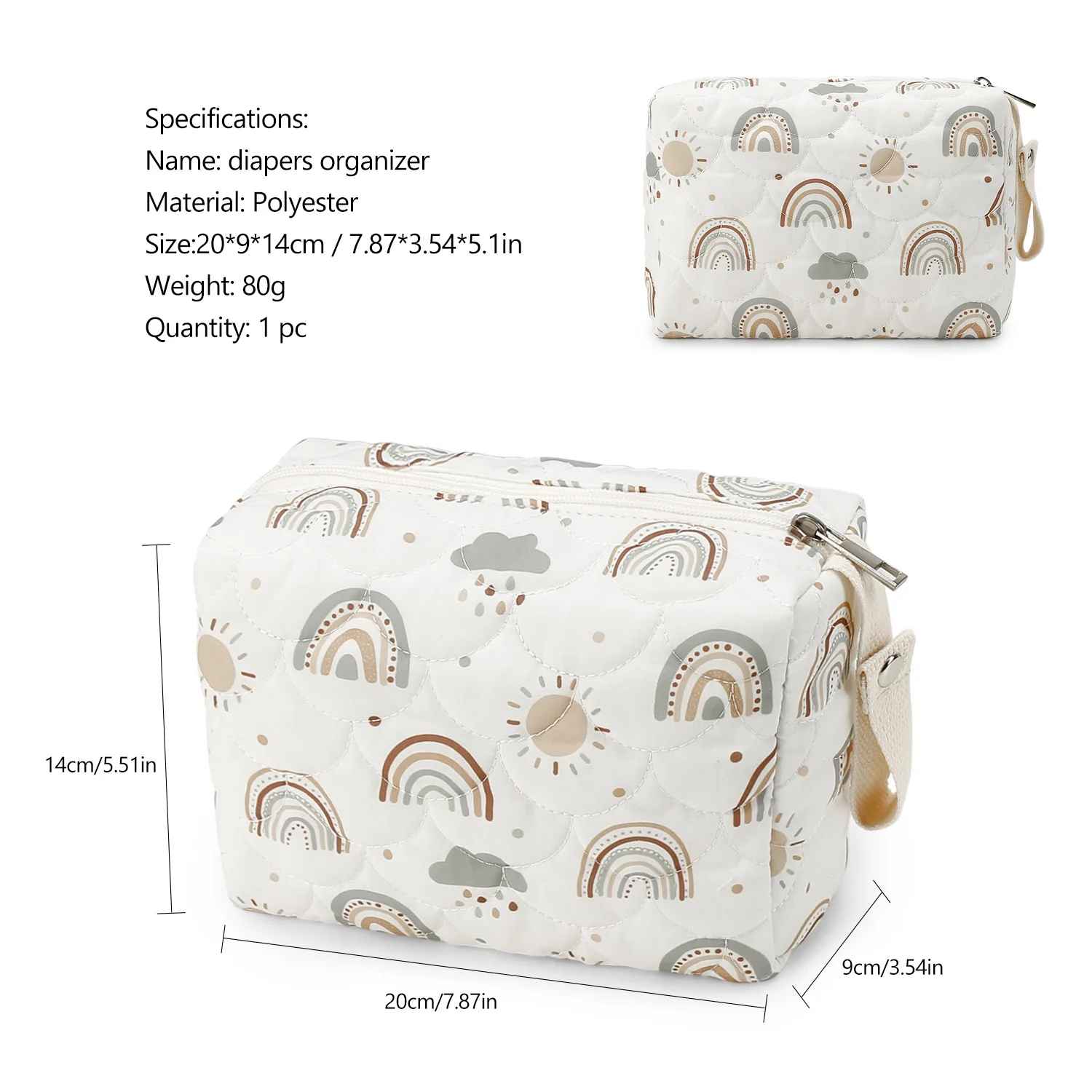 sac à langer arc-en-ciel