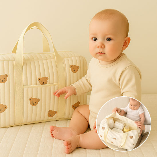 sac a langer bebe et bebe pretent pour balade