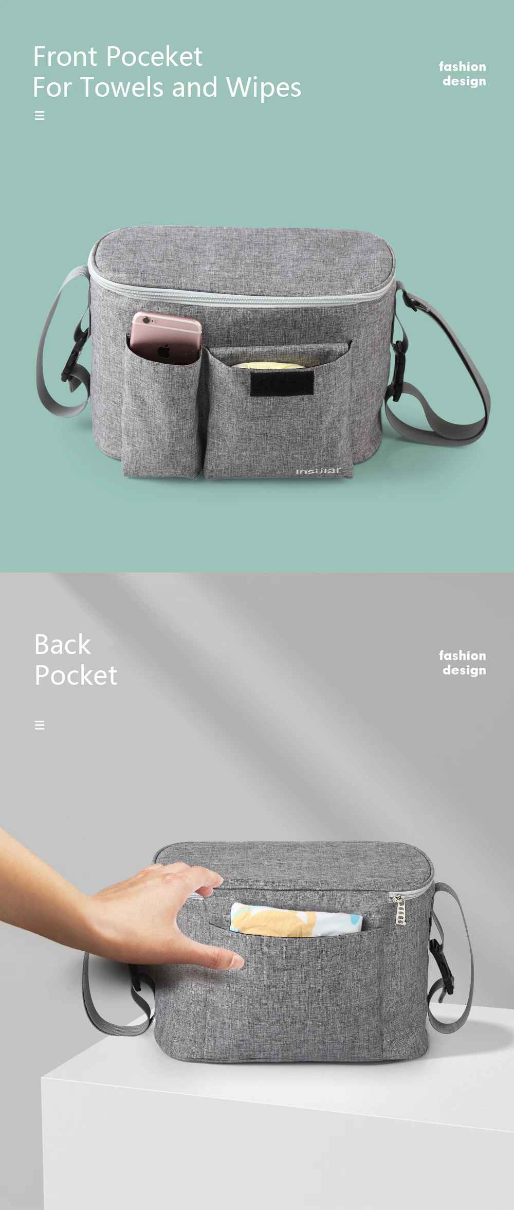 sac à langer bébé multi-pohes