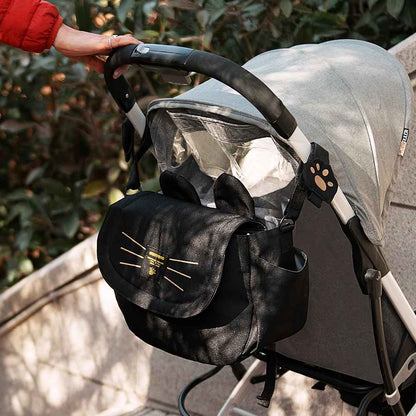 sac à langer bébé noir sangle pour poussette