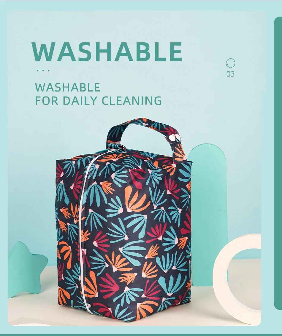 sac à langer bleu floral