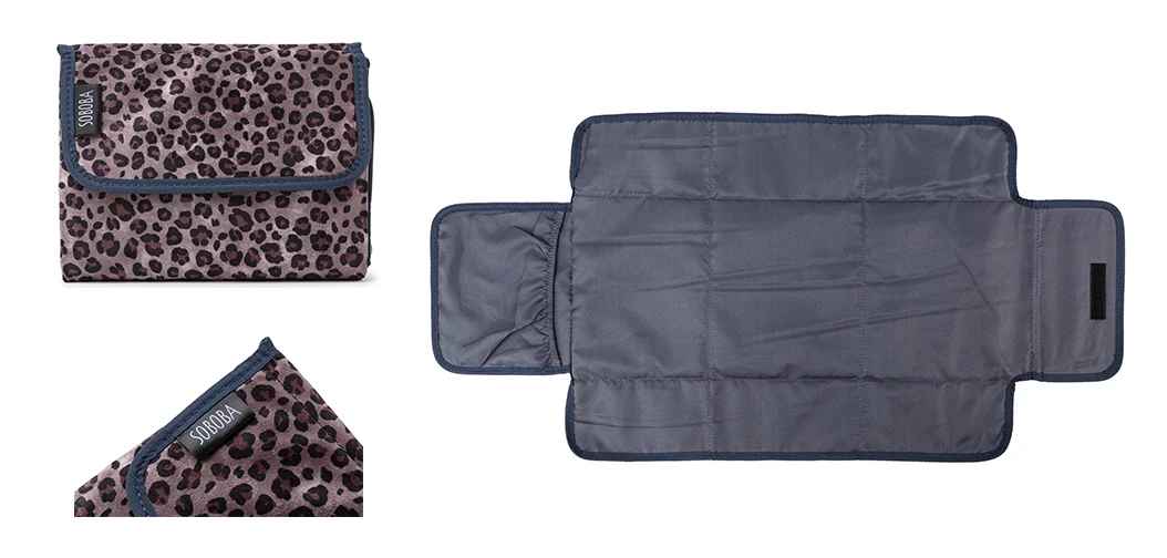 sac à langer brun avec tapis integrer