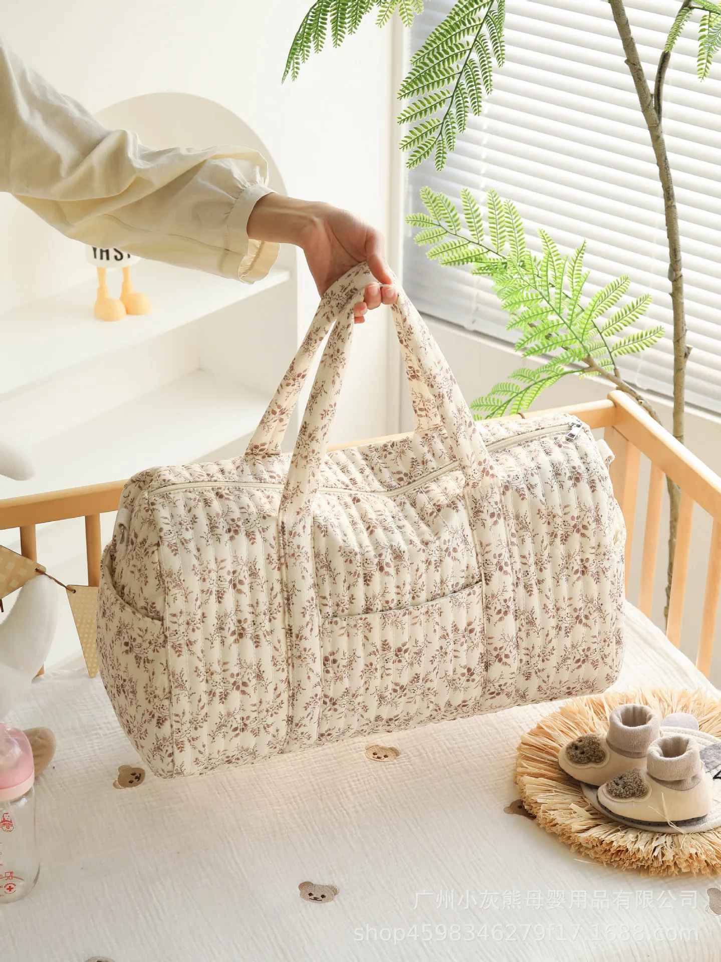 sac à langer fleuri organisateur bébé