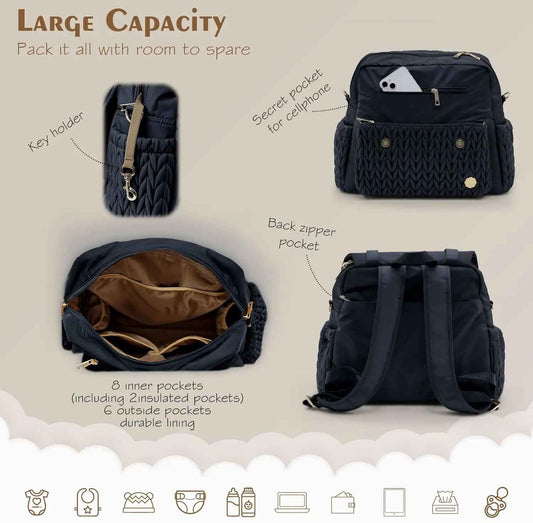 sac à langer multi-compartiments organisateur