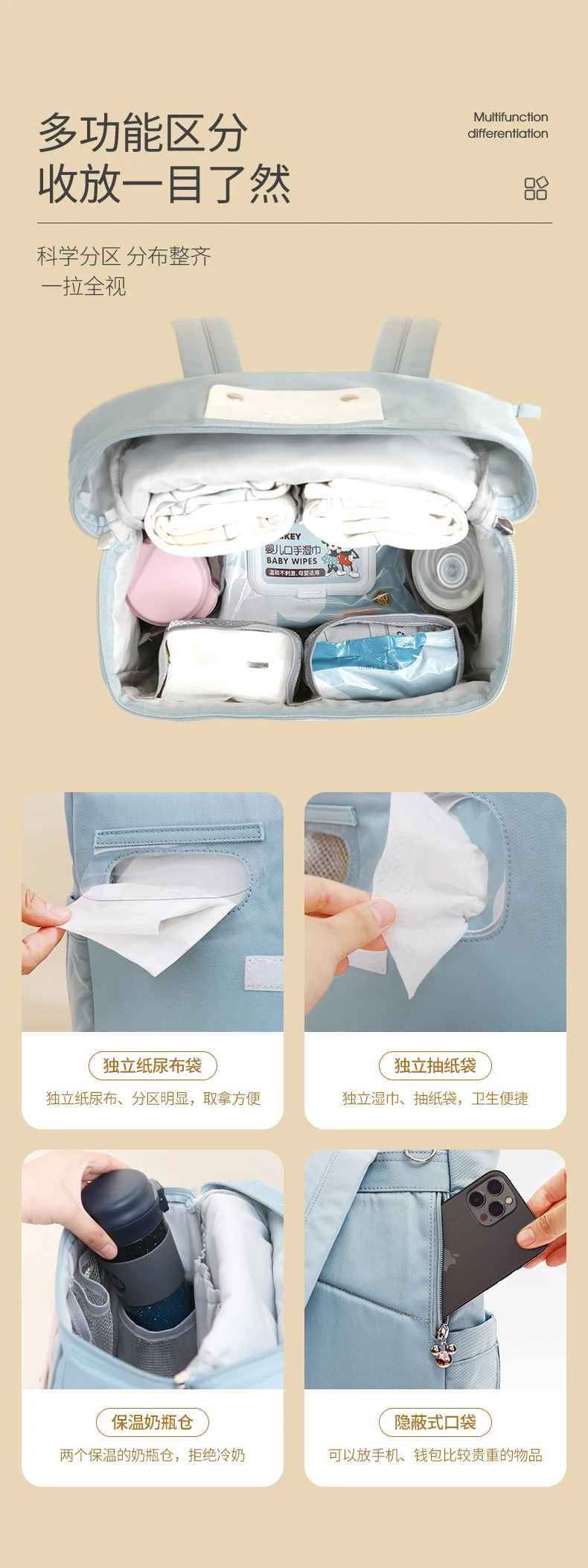 sac à langer organisateur