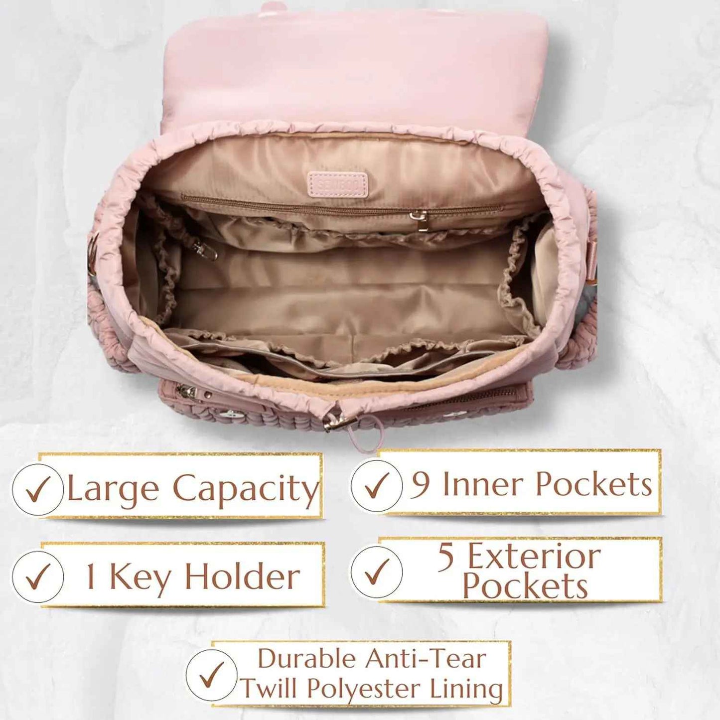 sac à langer plusieurs poches très spacieux